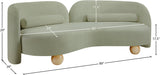 Meridian Furniture - Daphne 89" Mint Chenille Fabric Upholstered Sofa - 44001Mint-S - GreatFurnitureDeal