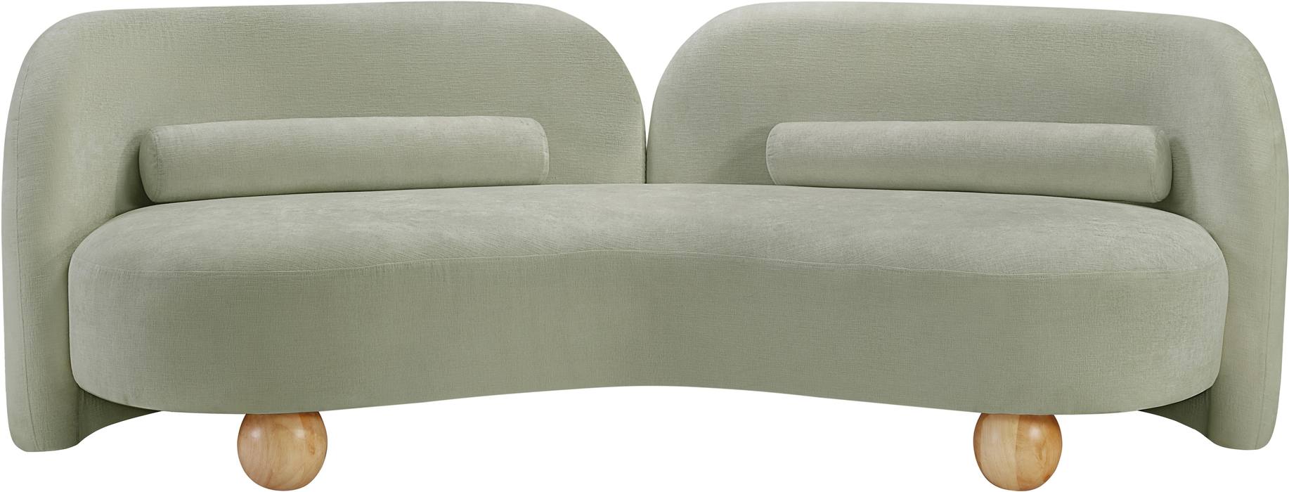 Meridian Furniture - Daphne 89" Mint Chenille Fabric Upholstered Sofa - 44001Mint-S - GreatFurnitureDeal