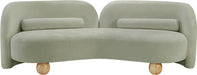 Meridian Furniture - Daphne 89" Mint Chenille Fabric Upholstered Sofa - 44001Mint-S - GreatFurnitureDeal