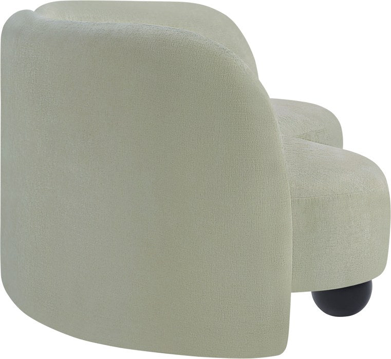 Meridian Furniture - Daphne 89" Mint Chenille Fabric Upholstered Sofa - 44001Mint-S - GreatFurnitureDeal