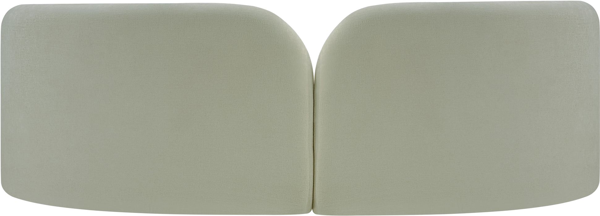 Meridian Furniture - Daphne 89" Mint Chenille Fabric Upholstered Sofa - 44001Mint-S - GreatFurnitureDeal
