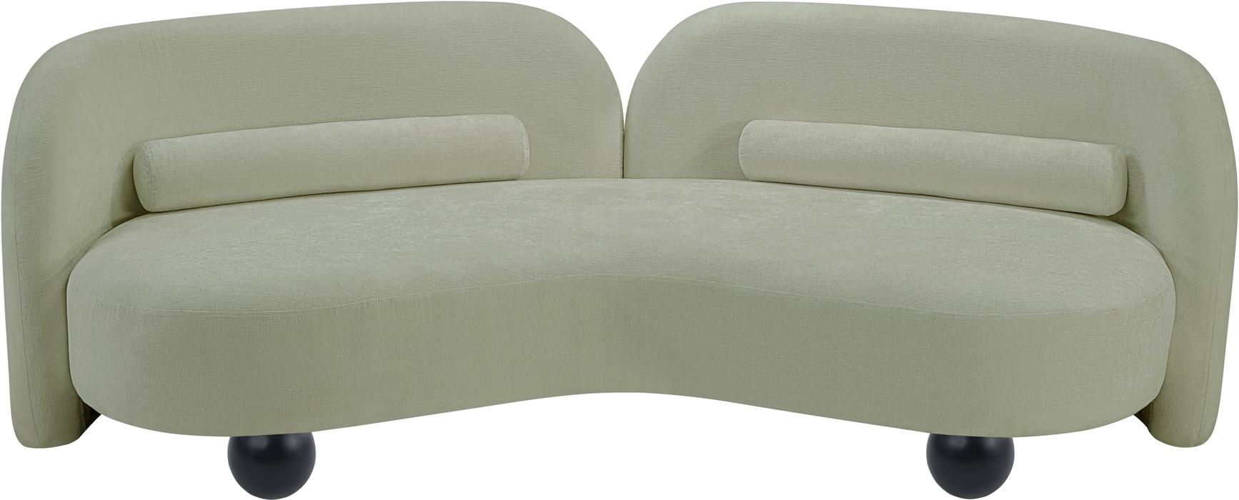 Meridian Furniture - Daphne 89" Mint Chenille Fabric Upholstered Sofa - 44001Mint-S - GreatFurnitureDeal