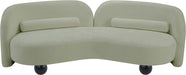 Meridian Furniture - Daphne 89" Mint Chenille Fabric Upholstered Sofa - 44001Mint-S - GreatFurnitureDeal