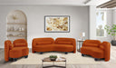 Meridian Furniture - Daphne 89" Cognac Velvet Upholstered Sofa - 44002Cognac-S - GreatFurnitureDeal