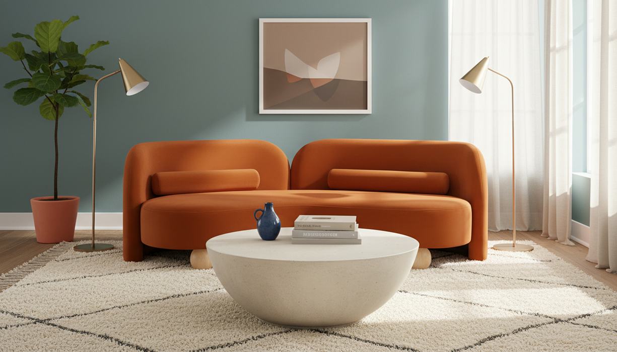 Meridian Furniture - Daphne 89" Cognac Velvet Upholstered Sofa - 44002Cognac-S - GreatFurnitureDeal