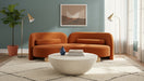 Meridian Furniture - Daphne 89" Cognac Velvet Upholstered Sofa - 44002Cognac-S - GreatFurnitureDeal