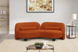 Meridian Furniture - Daphne 89" Cognac Velvet Upholstered Sofa - 44002Cognac-S - GreatFurnitureDeal