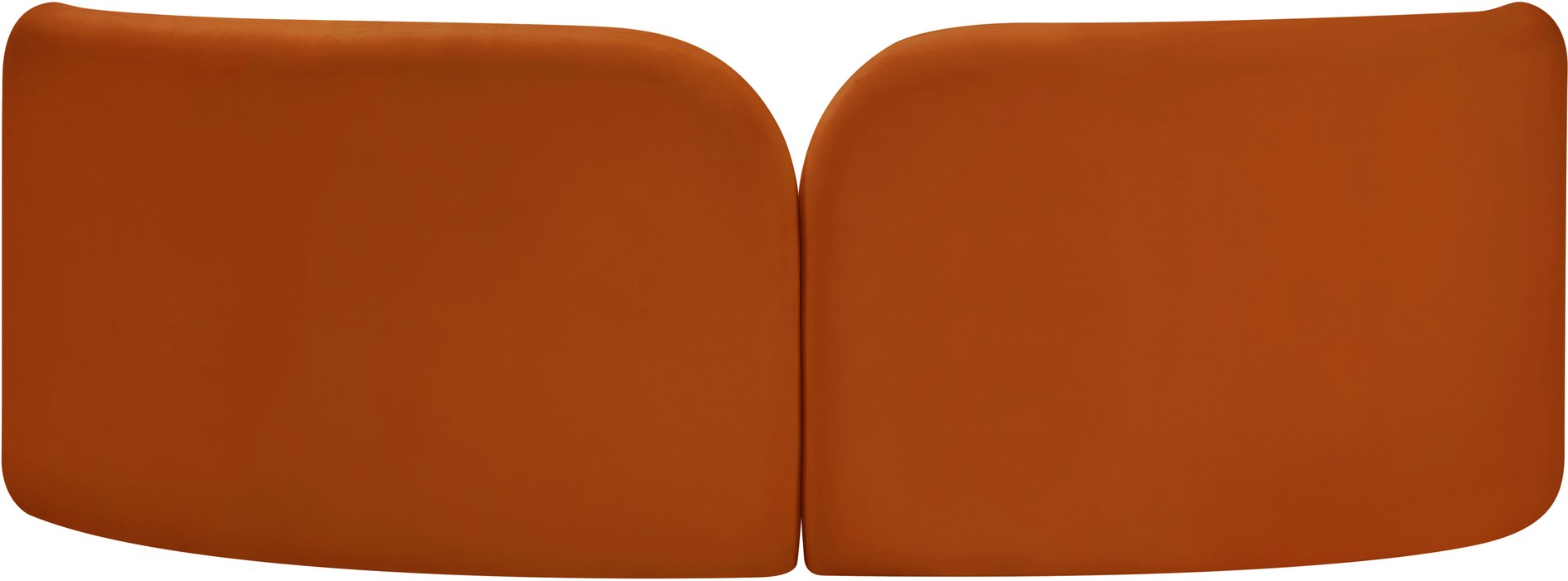 Meridian Furniture - Daphne 89" Cognac Velvet Upholstered Sofa - 44002Cognac-S - GreatFurnitureDeal