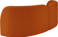 Meridian Furniture - Daphne 89" Cognac Velvet Upholstered Sofa - 44002Cognac-S - GreatFurnitureDeal