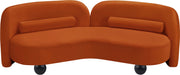 Meridian Furniture - Daphne 89" Cognac Velvet Upholstered Sofa - 44002Cognac-S - GreatFurnitureDeal
