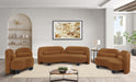 Meridian Furniture - Daphne 64" Saddle Velvet Upholstered Loveseat - 44002Saddle-L - GreatFurnitureDeal