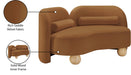 Meridian Furniture - Daphne 64" Saddle Velvet Upholstered Loveseat - 44002Saddle-L - GreatFurnitureDeal