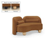 Meridian Furniture - Daphne 64" Saddle Velvet Upholstered Loveseat - 44002Saddle-L - GreatFurnitureDeal