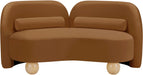 Meridian Furniture - Daphne 64" Saddle Velvet Upholstered Loveseat - 44002Saddle-L - GreatFurnitureDeal