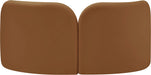 Meridian Furniture - Daphne 64" Saddle Velvet Upholstered Loveseat - 44002Saddle-L - GreatFurnitureDeal