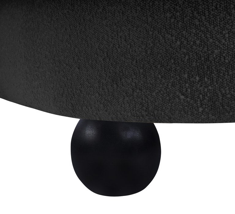 Meridian Furniture - Daphne 89" Black Boucle Fabric Upholstered Sofa - 44003Black-S - GreatFurnitureDeal