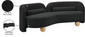 Meridian Furniture - Daphne 89" Black Boucle Fabric Upholstered Sofa - 44003Black-S - GreatFurnitureDeal