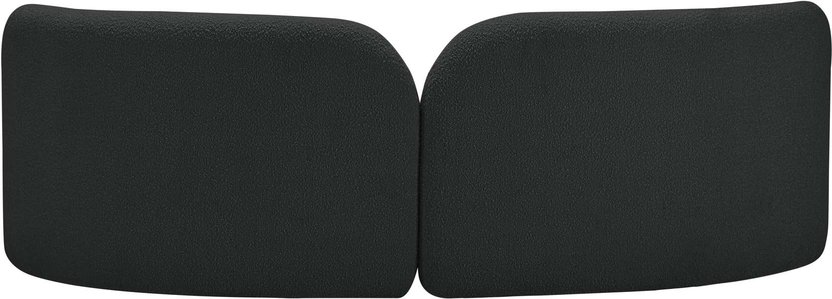 Meridian Furniture - Daphne 89" Black Boucle Fabric Upholstered Sofa - 44003Black-S - GreatFurnitureDeal
