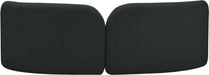 Meridian Furniture - Daphne 89" Black Boucle Fabric Upholstered Sofa - 44003Black-S - GreatFurnitureDeal