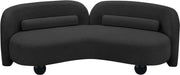 Meridian Furniture - Daphne 89" Black Boucle Fabric Upholstered Sofa - 44003Black-S - GreatFurnitureDeal