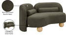 Meridian Furniture - Daphne 64" Olive Boucle Fabric Upholstered Loveseat - 44003Olive-L - GreatFurnitureDeal