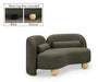 Meridian Furniture - Daphne 64" Olive Boucle Fabric Upholstered Loveseat - 44003Olive-L - GreatFurnitureDeal