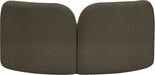 Meridian Furniture - Daphne 64" Olive Boucle Fabric Upholstered Loveseat - 44003Olive-L - GreatFurnitureDeal