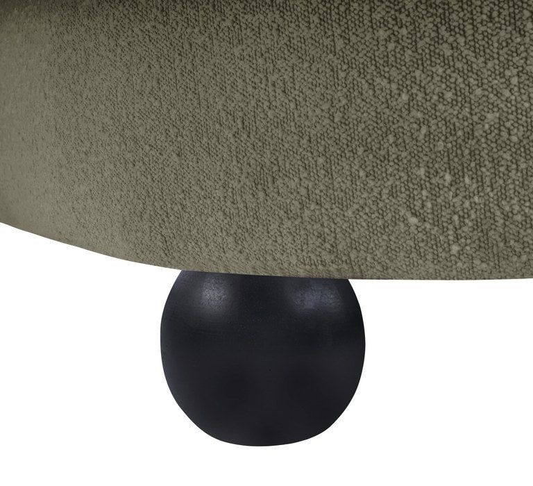 Meridian Furniture - Daphne 89" Olive Boucle Fabric Upholstered Sofa - 44003Olive-S - GreatFurnitureDeal