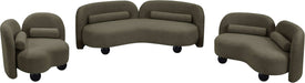 Meridian Furniture - Daphne 89" Olive Boucle Fabric Upholstered Sofa - 44003Olive-S - GreatFurnitureDeal