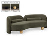 Meridian Furniture - Daphne 89" Olive Boucle Fabric Upholstered Sofa - 44003Olive-S - GreatFurnitureDeal