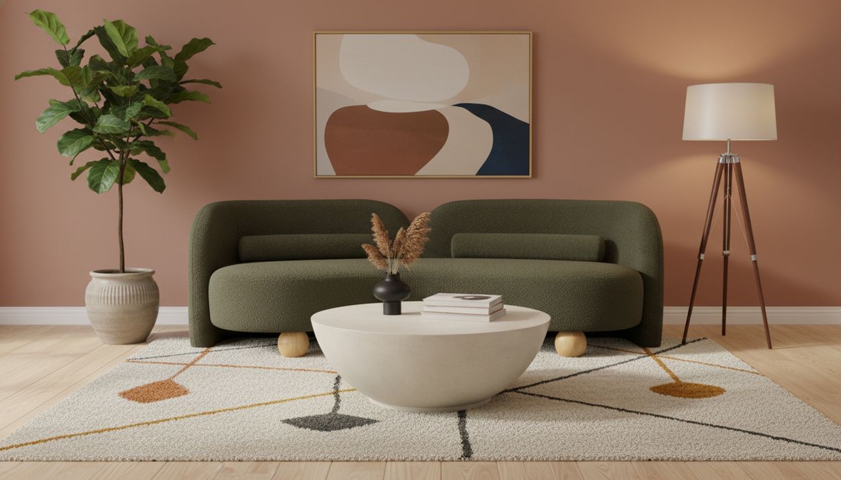 Meridian Furniture - Daphne 89" Olive Boucle Fabric Upholstered Sofa - 44003Olive-S - GreatFurnitureDeal