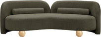 Meridian Furniture - Daphne 89" Olive Boucle Fabric Upholstered Sofa - 44003Olive-S - GreatFurnitureDeal