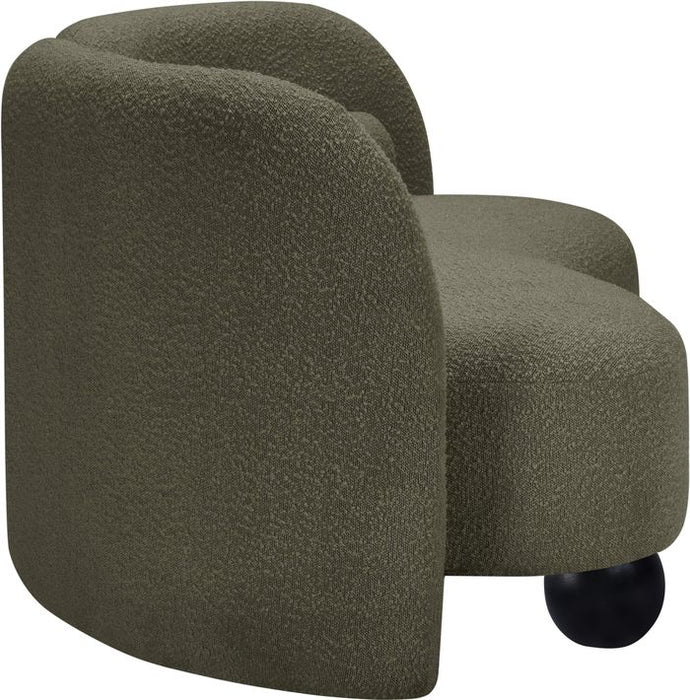 Meridian Furniture - Daphne 89" Olive Boucle Fabric Upholstered Sofa - 44003Olive-S - GreatFurnitureDeal