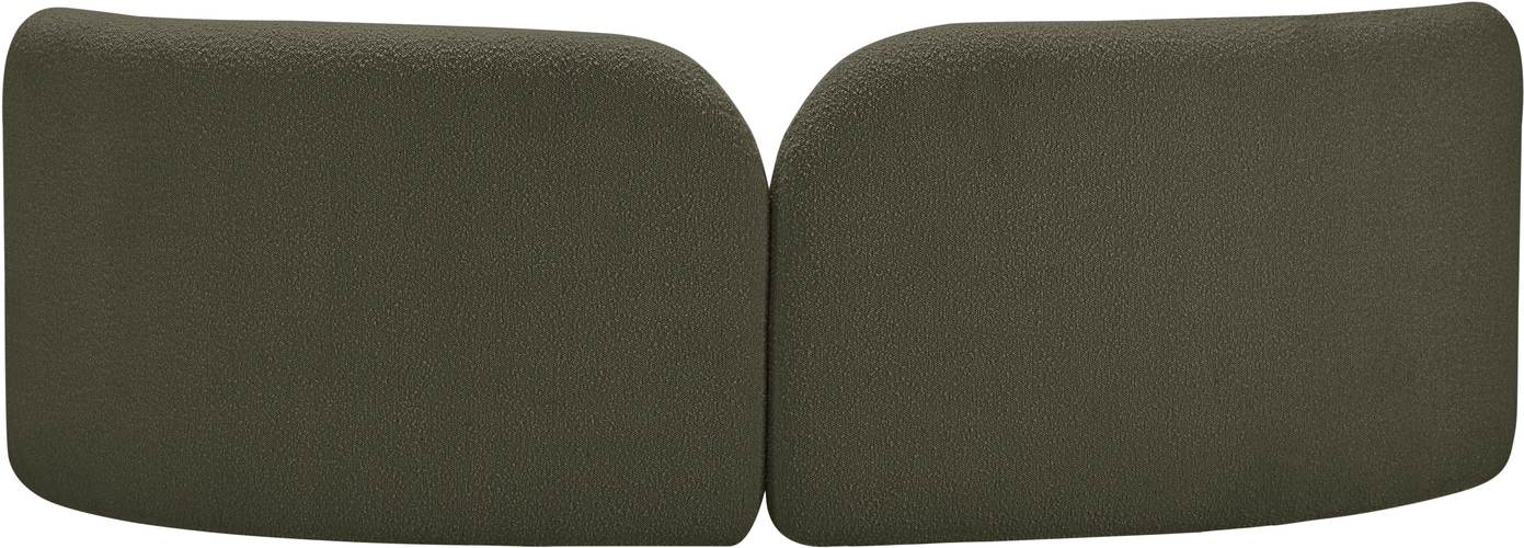Meridian Furniture - Daphne 89" Olive Boucle Fabric Upholstered Sofa - 44003Olive-S - GreatFurnitureDeal