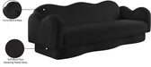 Meridian Furniture - Bloom 82" Black Teddy Fabric Upholstered Sofa - 44006Black-S - GreatFurnitureDeal