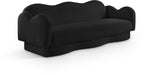 Meridian Furniture - Bloom 82" Black Teddy Fabric Upholstered Sofa - 44006Black-S - GreatFurnitureDeal