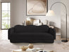 Meridian Furniture - Bloom 82" Black Teddy Fabric Upholstered Sofa - 44006Black-S - GreatFurnitureDeal