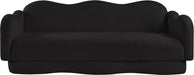 Meridian Furniture - Bloom 82" Black Teddy Fabric Upholstered Sofa - 44006Black-S - GreatFurnitureDeal