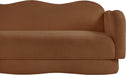 Meridian Furniture - Bloom 82" Saddle Teddy Fabric Upholstered Sofa - 44006Saddle-S - GreatFurnitureDeal