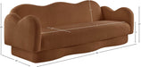 Meridian Furniture - Bloom 82" Saddle Teddy Fabric Upholstered Sofa - 44006Saddle-S - GreatFurnitureDeal