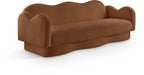Meridian Furniture - Bloom 82" Saddle Teddy Fabric Upholstered Sofa - 44006Saddle-S - GreatFurnitureDeal