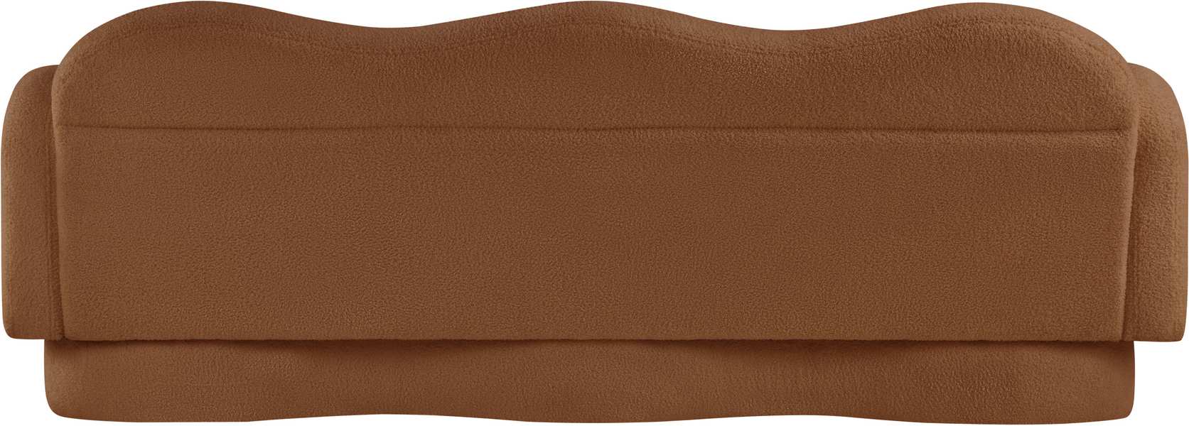 Meridian Furniture - Bloom 82" Saddle Teddy Fabric Upholstered Sofa - 44006Saddle-S - GreatFurnitureDeal