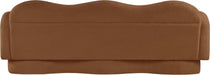 Meridian Furniture - Bloom 82" Saddle Teddy Fabric Upholstered Sofa - 44006Saddle-S - GreatFurnitureDeal