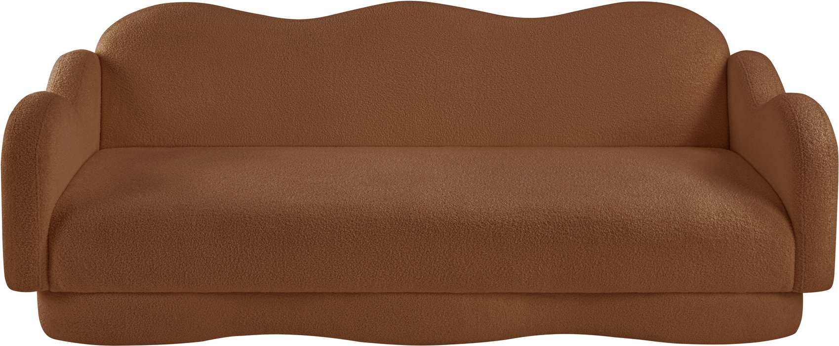 Meridian Furniture - Bloom 82" Saddle Teddy Fabric Upholstered Sofa - 44006Saddle-S - GreatFurnitureDeal