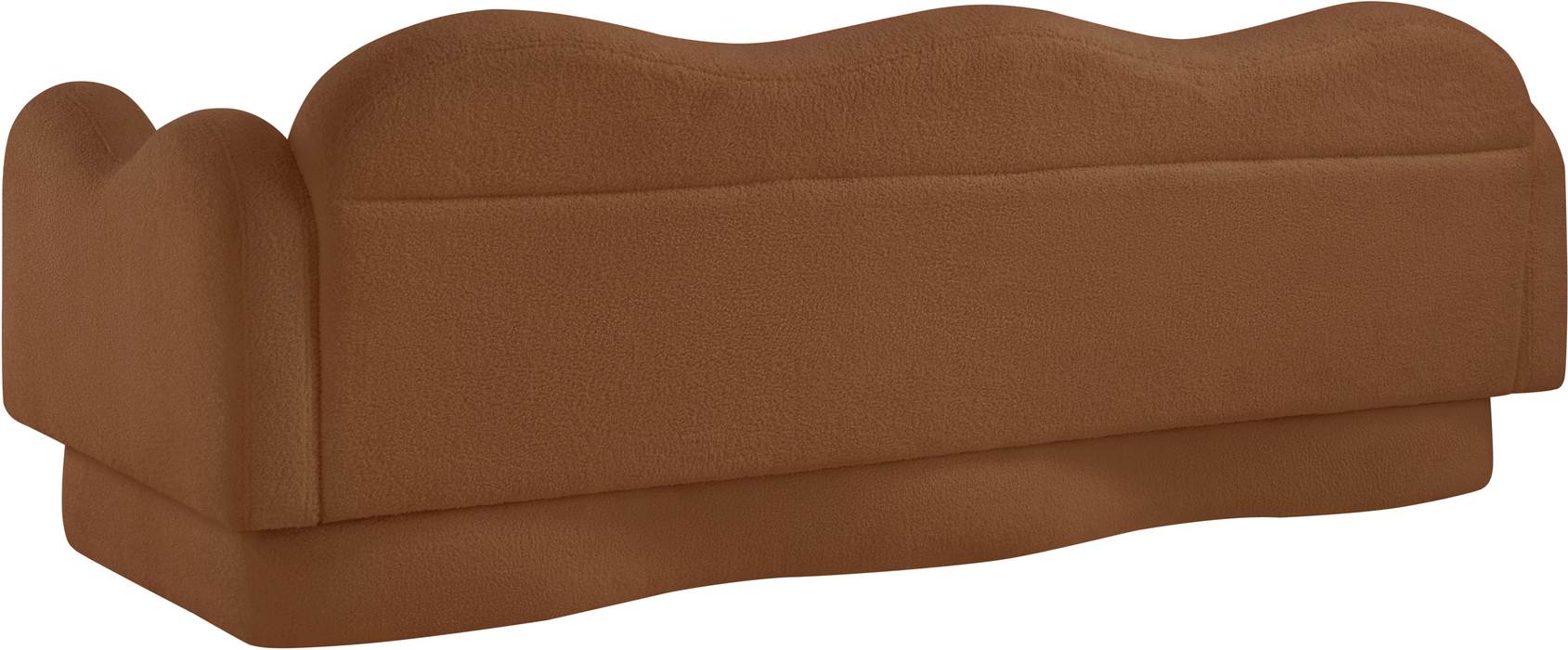 Meridian Furniture - Bloom 82" Saddle Teddy Fabric Upholstered Sofa - 44006Saddle-S - GreatFurnitureDeal