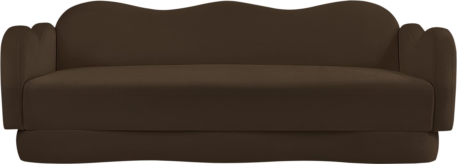 Meridian Furniture - Bloom 82" Brown Velvet Upholstered Sofa - 44007Brown-S - GreatFurnitureDeal
