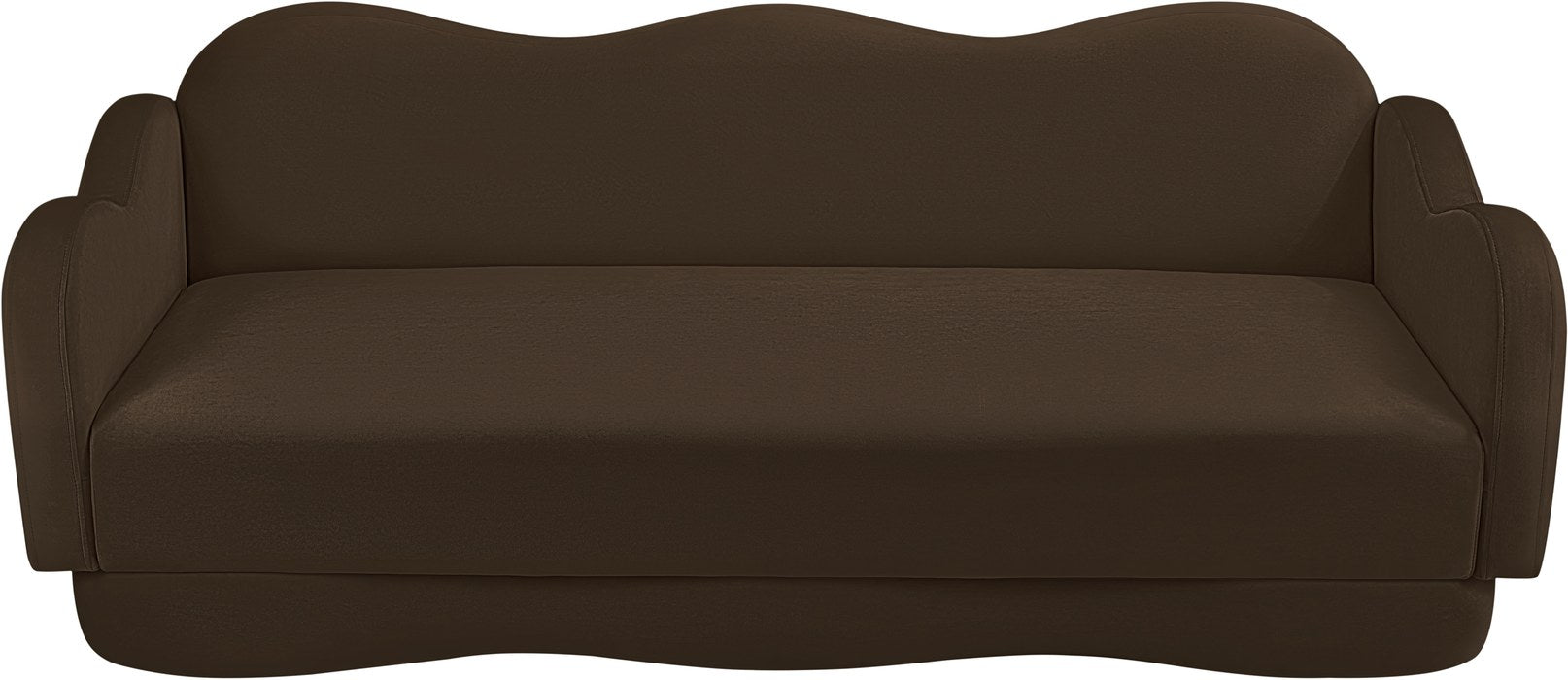 Meridian Furniture - Bloom 82" Brown Velvet Upholstered Sofa - 44007Brown-S - GreatFurnitureDeal