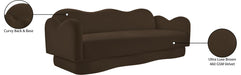 Meridian Furniture - Bloom 82" Brown Velvet Upholstered Sofa - 44007Brown-S - GreatFurnitureDeal