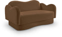 Meridian Furniture - Bloom 58" Saddle Velvet Upholstered Loveseat - 44007Saddle-L - GreatFurnitureDeal