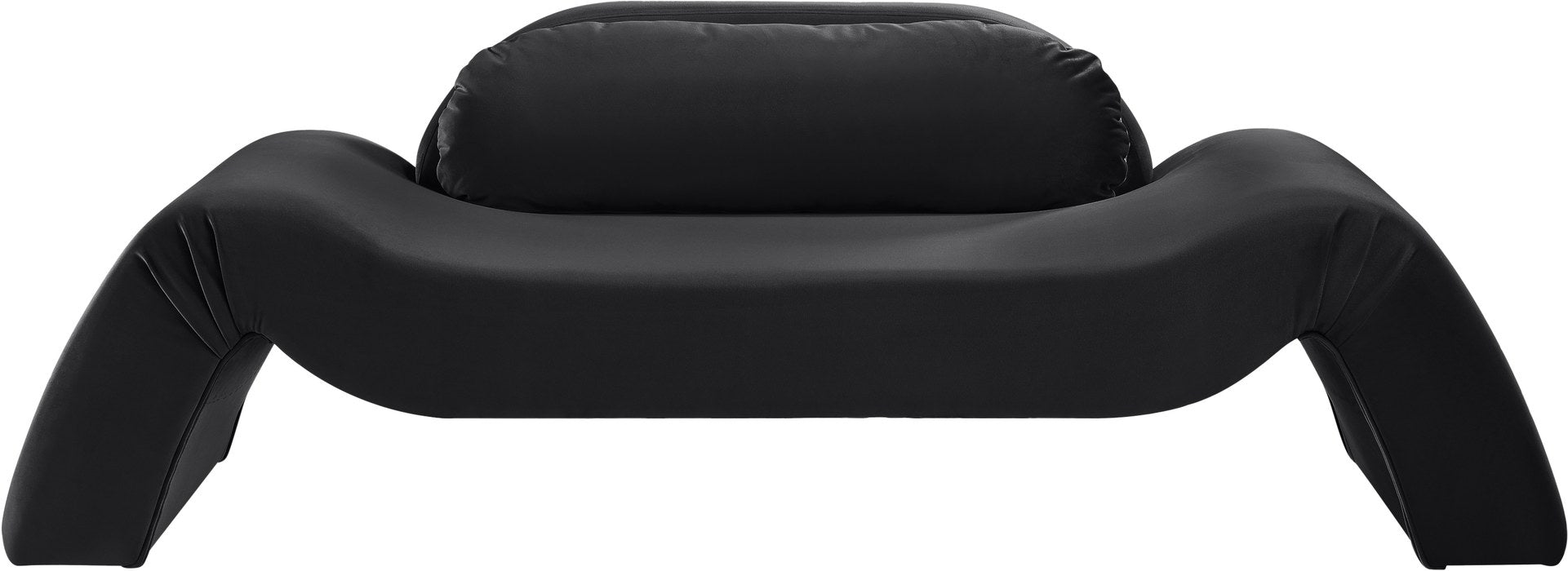 Meridian Furniture - Austin 87.5" Black Velvet Upholstered Loveseat - 44008Black-L - GreatFurnitureDeal